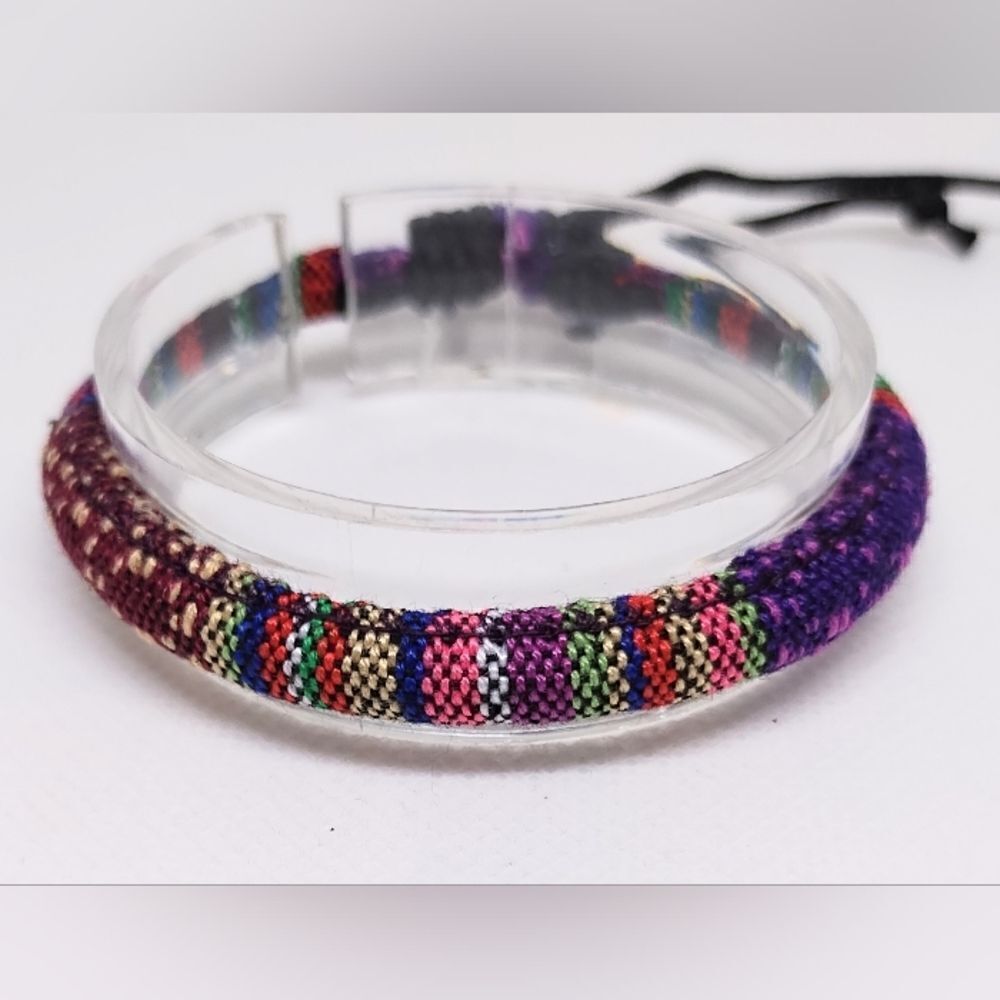 Men's bracelet striped punk hemp new e40